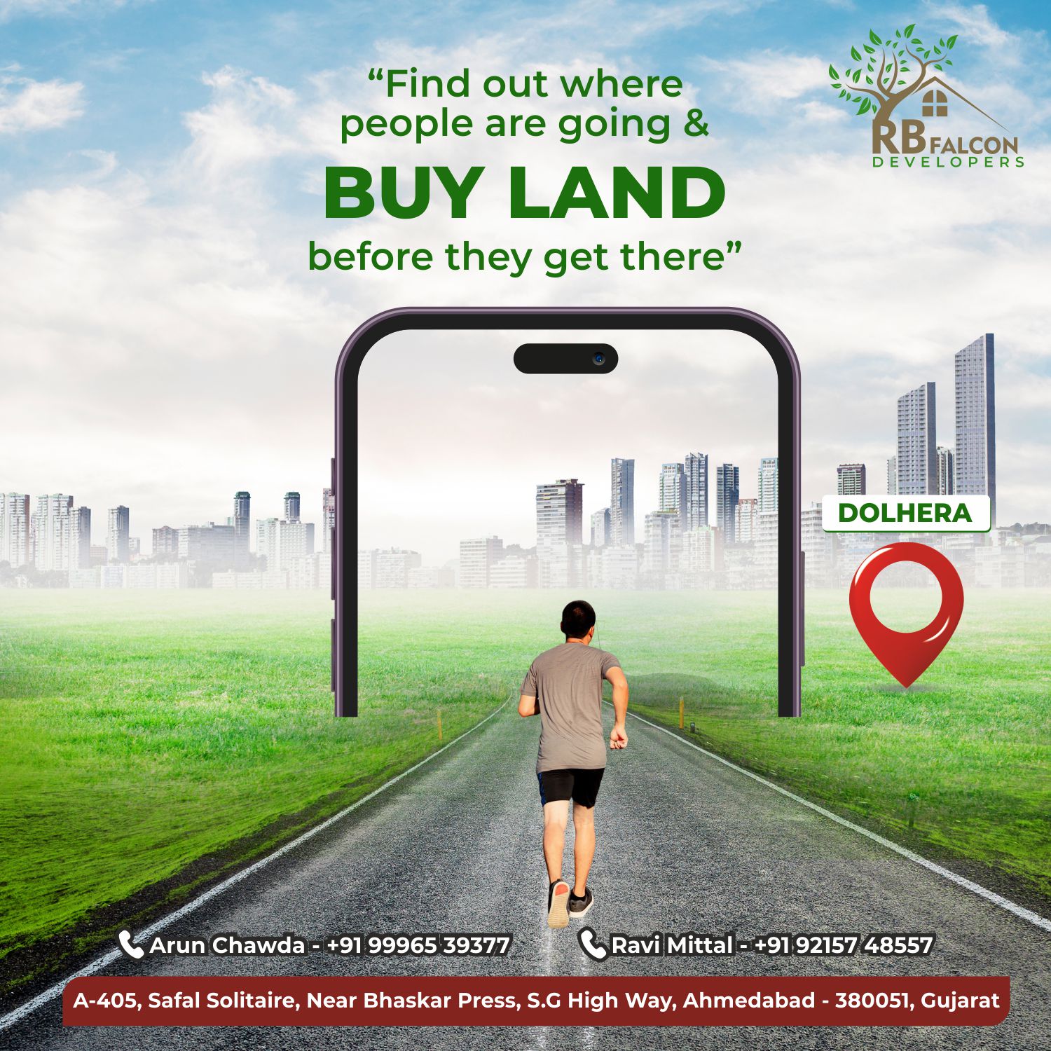 90 sq. yard net plot for sale in Dholera Smart City